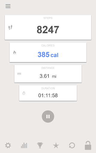 Screenshot of Step & Calorie Counter