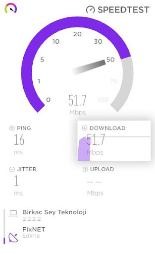 İnternet Hız Testi : SpeedTest Screen 2