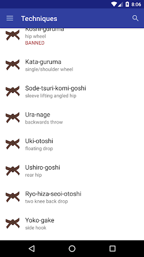 Judo Reference Screen 2