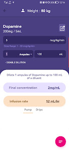 Captura 2 Infusions PRO Calculator android