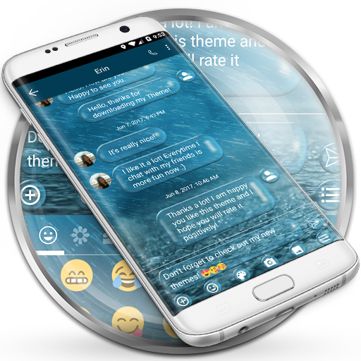 SMS Messages Bubble Rain Theme - AppWisp.com