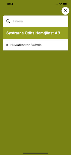 Android application Systrarna Odhs Hemtjänst screenshort