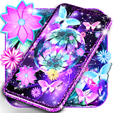 Neon flowers live wallpaper icon