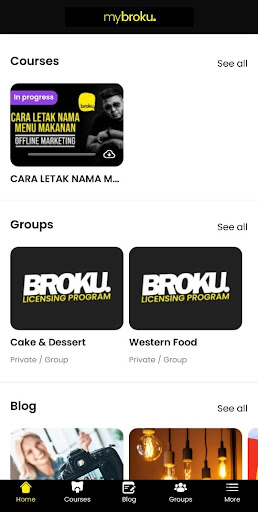 Android application myBROKU screenshort