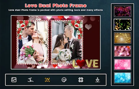 Love Dual Photo Frame