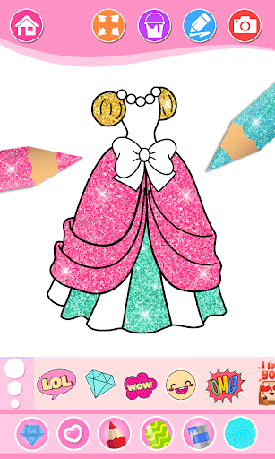 Glitter Beauty Coloring Book u2764 1.6.7 screenshots 1