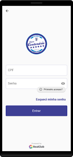 Android application Clube Centenário screenshort