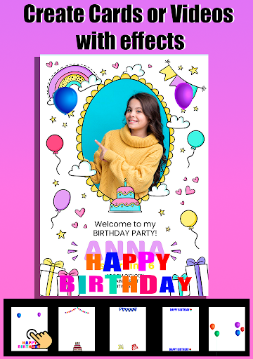 Android application Birthday card maker with music screenshort