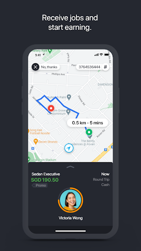 Android application Moby Limo Chauffeur screenshort