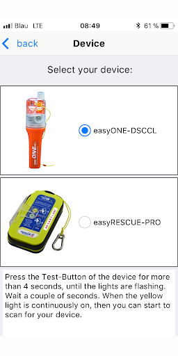 easyRESCUE-PRO / easyONE-DSC Screen 2