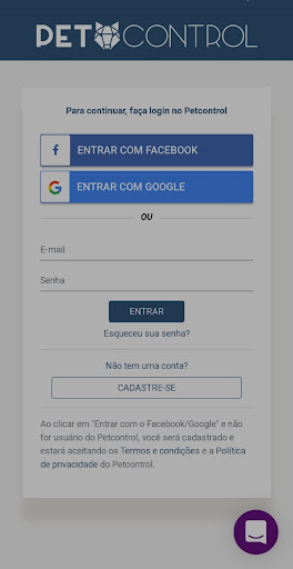 Android application Petcontrol Sistema de Pet shop screenshort