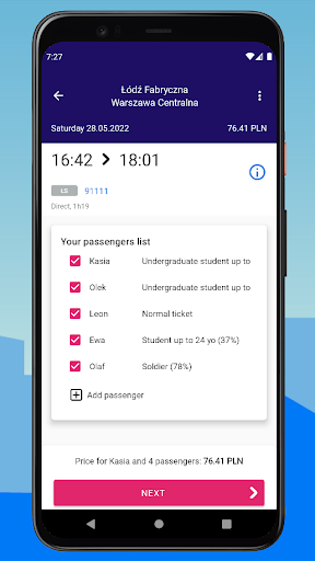 KOLEO - PKP timetable Screen 3