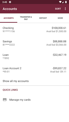CharterGo Mobile Banking Screen 3