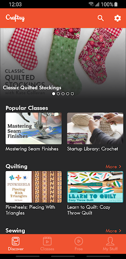 Screenshot of Craftsy