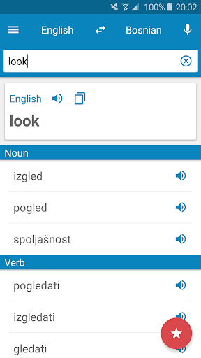Android application Bosnian-English Dictionary screenshort