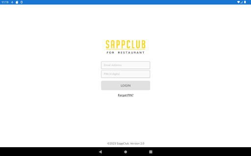 Android application SAPPCLUB for restaurant screenshort