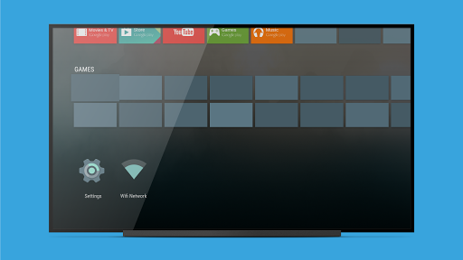 Screenshot of Android TV Launcher