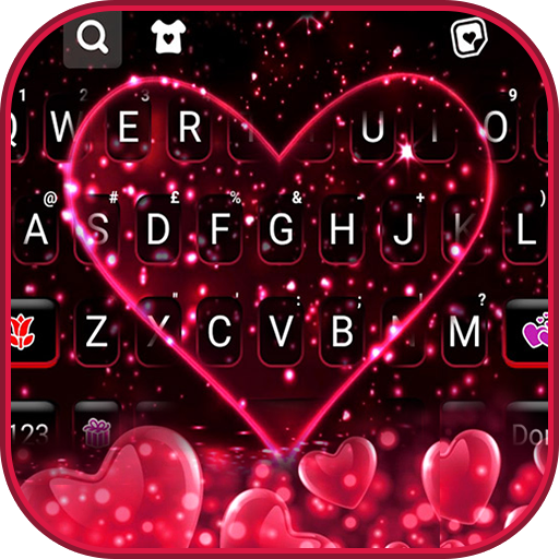 Pink Glitter Heart 2 Keyboard  1.0 Icon