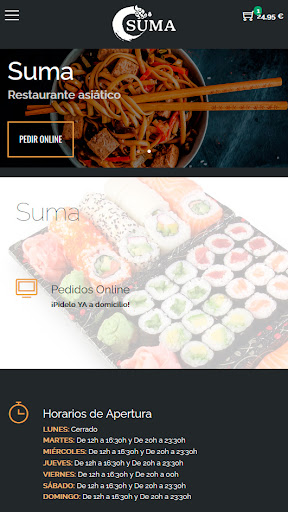 Android application Restaurante Suma screenshort