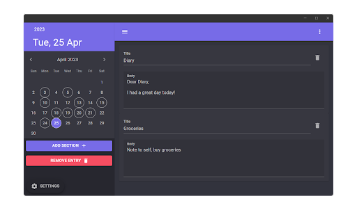 Diary Verse Screen 3