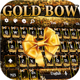 Gold Glitter Bowknot Keyboard Theme icon
