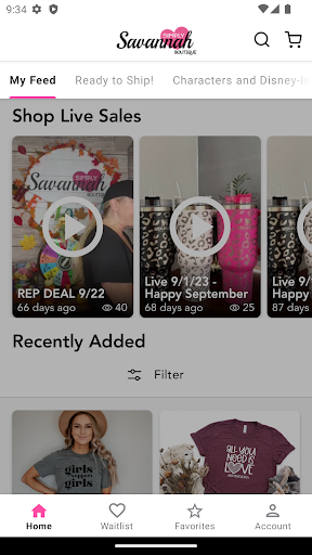Android application Shop Simply Savannah screenshort