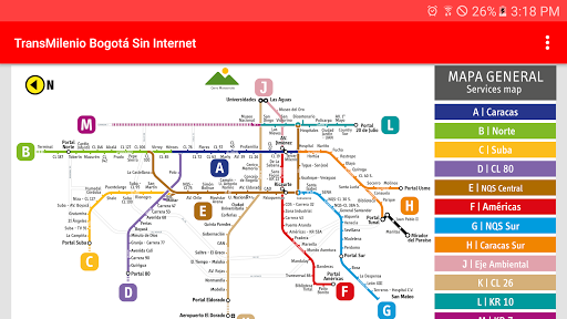Android application TransMilenio Bogotá (Sin Inter screenshort