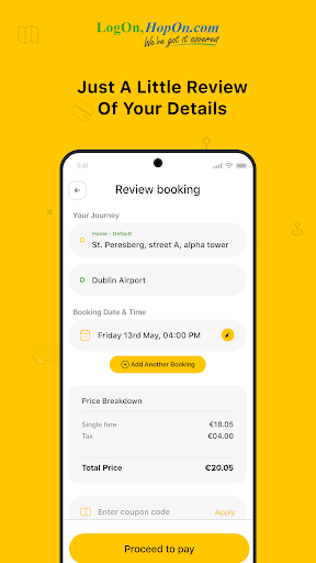 LogOnHopOn - Bus Booking App Screen 3
