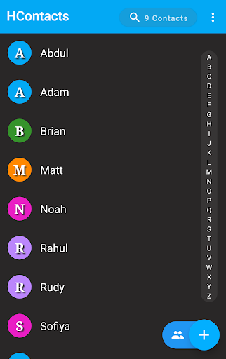Android application Contacts - Hide Contacts screenshort