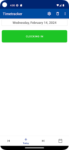 Android application Timetracker screenshort