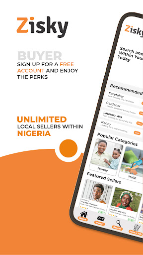 Android application Zisky - A Service Marketplace screenshort