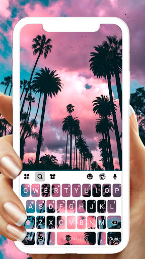 Android application Palm Tree Sunset Keyboard Back screenshort