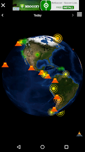 3D Earthquakes Map &amp; Volcanoes