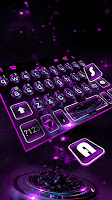 screenshot of Black Neon Tech Keyboard Theme
