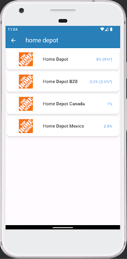 Cash Back Finder Screen 3