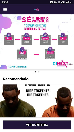 Android application Cinext Ecuador screenshort