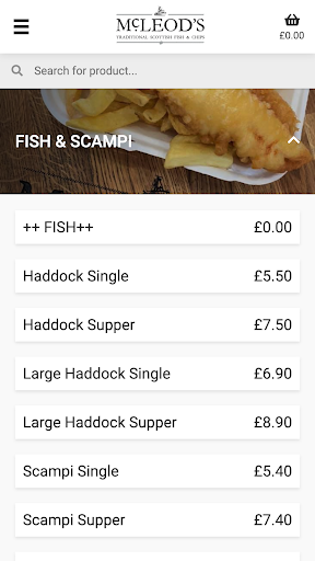 Mcleods Fish & Chips Screen 2