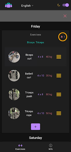 Exercise Tracker Screen 2