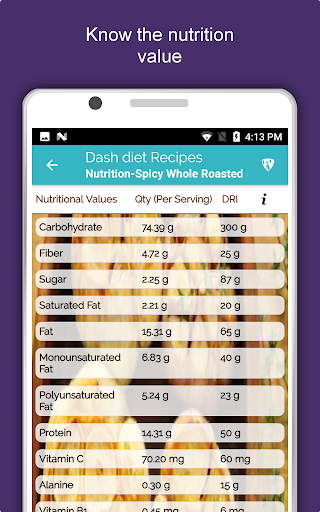 Screenshot of DASH Diet Recipes Offline