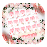 Pink Rose Keyboard Theme pink flowers icon