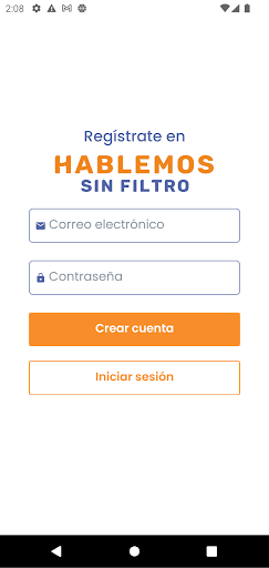 Android application Hablemos Sin Filtro screenshort