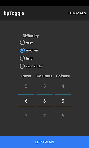 kpToggle: a quick color puzzle Screen 3