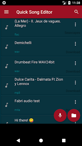 Android application Quick Song Editor screenshort