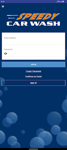 Android application SPEEDY CAR WASH screenshort