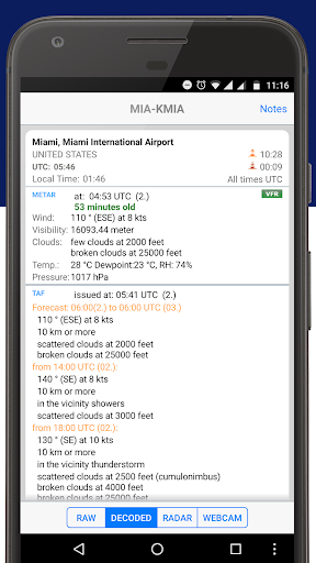 Screenshot of PilotWeather