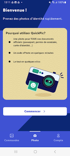 Android application QuickPic photo d'identité screenshort