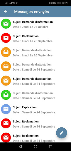Android application DeviaSchool screenshort