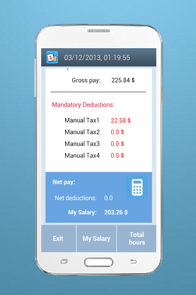 Android application My Salary - Track your shift screenshort