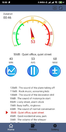 Sound meter | Noise detector | Screen 2