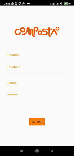 Android application Composta + [App do Coletor] screenshort